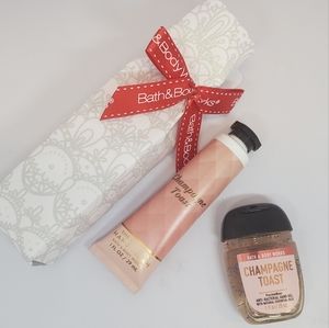 NEW Bath and Body Works Champagne Toast Hand Cream and Pocketbac set of 2 in box